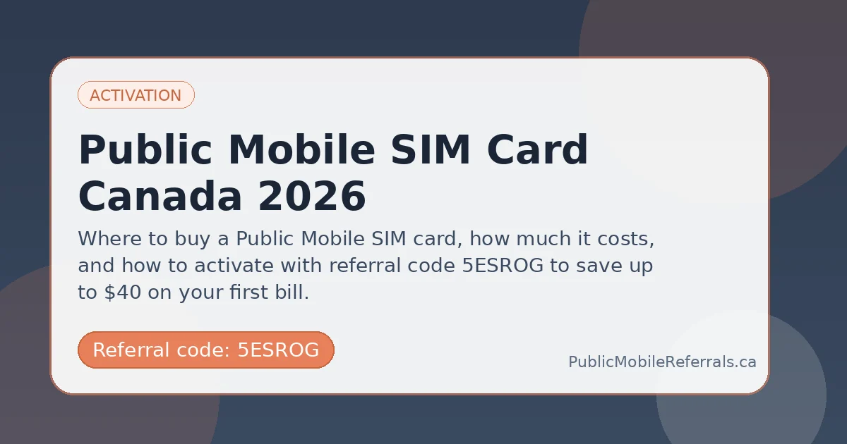 Public Mobile SIM card guide Public Mobile SIM card featured image with Public Mobile referral code 5ESROG