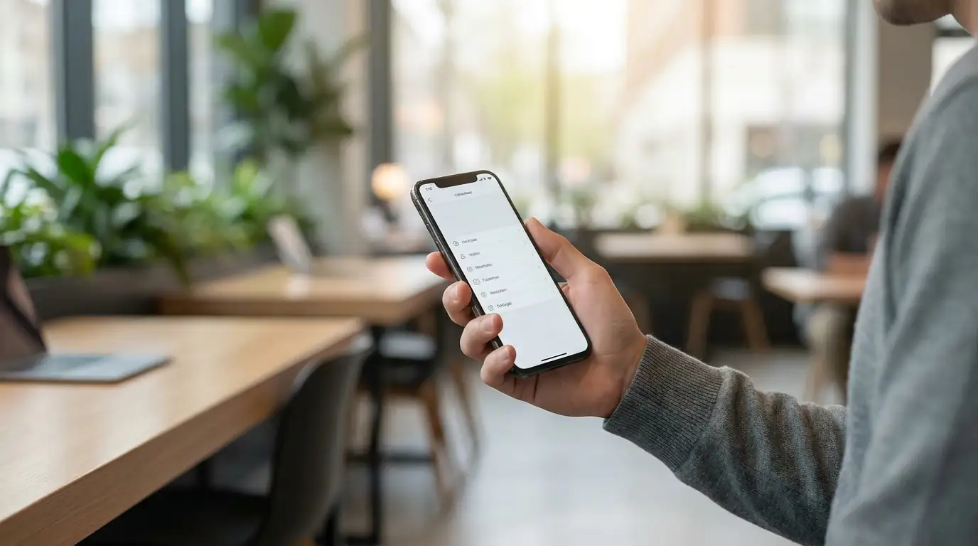Person using smartphone app to change their Public Mobile plan in 2026